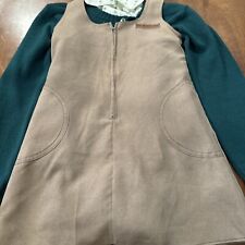 Vintage Official Girl Scouts USA Dress Uniform sz 12 Brown+GreenBrownies Uniform picture