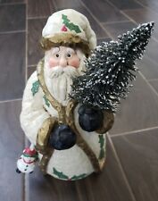 Vintage Resin Carved Christmas Santa   Claus 12