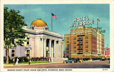 Postcard Washoe County Court House Hotel Riverside Reno Nevada NV Unposted picture