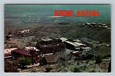 Jerome AZ-Arizona Aerial Main Street Douglas Mansion High School Chrome Postcard picture