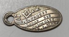 Masonic Token Key Fob Metal Lodge No. 538 Union City Tennessee picture