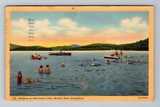 Bristol NH-New Hampshire Bathing Boating at Newfound Lake c1944 Vintage Postcard picture
