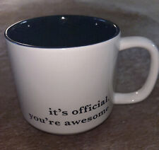 Threshold Stoneware Mug “Its Official You’re Awesome” Coffee Tea Cocoa Cup picture