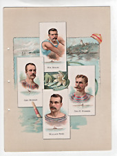 1888 A16 Allen & Ginter Tobacco Album Page of 1887 N28 Rowers Boat Racers II picture