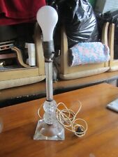 VTG HANDMADE CRYSTAL GLASS LAMP, UNIQUE LAMP picture