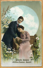 Latvia 1910's Birthday Postcard 17 picture