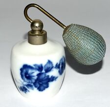 Vintage 1991 Royal Barvaria Germany white Blue Floral Porcelain Perfume Atomizer picture
