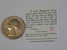 Vtg relic card touched remains St Saint Marguerite Bourgeoys Notre Dame Montreal picture