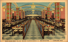 Blue Boar Cafeteria Main Dining Room Cleveland Ohio Linen Unposted PC335 picture