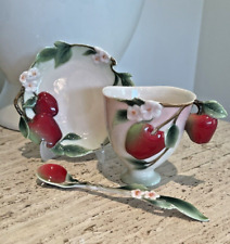 GORGEOUS Franz Apple Cup And Saucer With Spoon picture