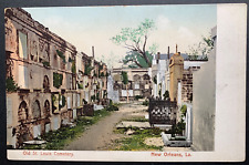 Postcard New Orleans LA - c1900s Old St Louis Cemetery picture