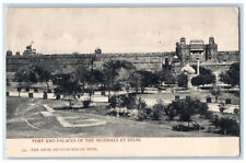 1906 Fort and Palaces of the Mughals at Delhi India Antique Postcard picture