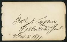 JAMES NOBLE TYNER (1826-1904) signed album page US Postmaster General autograph picture