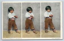 Postcard Fred Harvey A Pueblo Boy New Mexico Islet Indian Native Costume picture