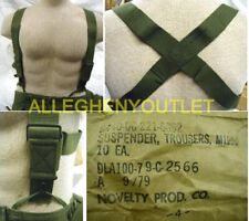 50 Fifty MILITARY M1950 OD Trouser PANT SUSPENDERS Elastic Harness Type NEW picture