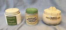 Lot of 3 Vintage Beauty Cream Jars-2 are NOS; 1 is Partial Nice Labels Good Cond picture