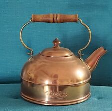 Paul Revere Copper Kettle Vintage Tea Pot 1801 Revere Ware wood handle USA NY picture