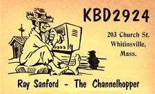Whitinsville Massachusetts KBD-2924 QSL Radio Postcard picture