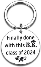 Class of 2024 Graduation Keychain, Funny Graduation Gifts for Her Him, 2024 Coll picture