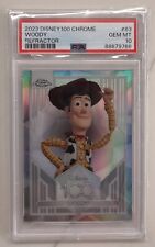 2023 Disney Topps Chrome WOODY #83 REFRACTOR PSA 10 GEM MINT SP TOY STORY picture