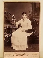 Antique Cabinet Photograph 1887 Brookfield, Missouri History Woman Lovely Lady picture