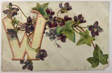Antique Alphabet Letter W Antique Postcard c. 1907 picture