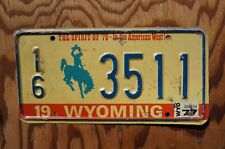 1976 1977 Wyoming BICENTENNIAL License Plate # 16 - 3511 picture
