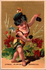 AP-035 CA Alhambra Roller Skating Rink Child Dancing Victorian Trade Card picture