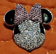 Authentic SWAROVSKI Crystal WALT DISNEY MINNIE MOUSE PIN PAVE BROOCH picture
