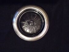 Vintage Sterling Silver Glass Ashtray Coaster picture