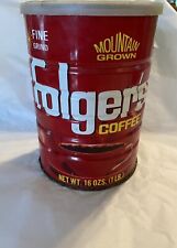 Vintage Folgers 16 oz. Red Coffee Can picture