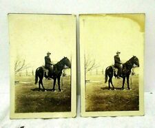 2 RPPC Real Photo Postcards Ellis Marchel On Horseback  picture