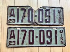 Pair of 1923 Minnesota License Plates picture