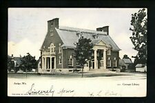 Wisconsin WI postcard Antigo, Carnegie Library Vintage exterior picture