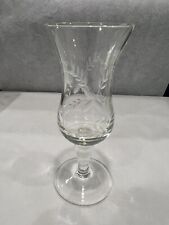 Vintage Crystal Cut Etched Stemmed Shot Gladd HAS A CHIP picture