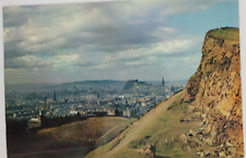 Edinburgh Scotland Aerial View from Arthur's Seat Hill Postcard Posted 1958 4X6 picture
