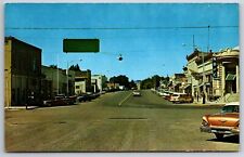 Waterville Washington~Main Street~NBofC Bank~Classic Cars~1950s Postcard picture
