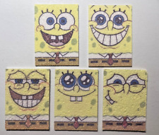 2009 Topps Spongebob Square Pants Series 1 Grail Set Real Sponge 5 Card Set picture