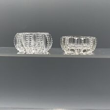 Antique Double Row Prism Salt Cellar HJ 3086 And HJ 3090 Clear Lot Of 2 picture
