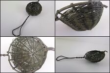 Victorian Bronze Wire Spoon 19th Century France Primitive, Finely Woven Scoop  picture
