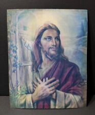 Vintage Jesus Picture 3D Holographic Linticular 8x10 Religious Art Unframed picture
