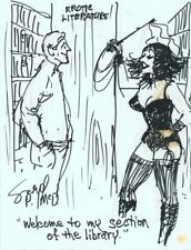 Doug Sneyd Signed Original Art Prelim Sketch Playboy Gag Rough ~ Library Humor picture