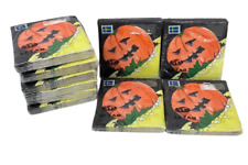 10pks Vtg Liab Halloween Pumpkin Jack O Lantern Paper Napkins Halloween Sweden picture