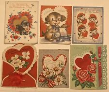 6 Vintage Folded Teacher Valentine’s Day Greeting Cards Valentine picture