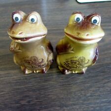 DEFUNCT - POCONO'S MAGIC VALLEY AND BUSHKILL PA - FROG SALT & PEPPER SHAKERS, VG picture