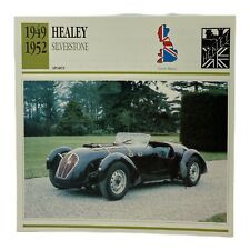 Cars of The World - Single Collector Card Edito-Service 1949 1952 Healey Silvers picture
