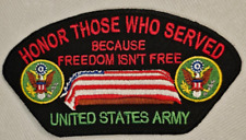 Honor Those Who Served U.S. Army 5 Inch x 2.5 Inch Patch *Made In USA* picture