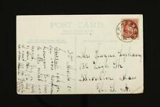 Vintage Postcard Postal History TONSBERG Cancel 1909 Norway to USA New Quay picture