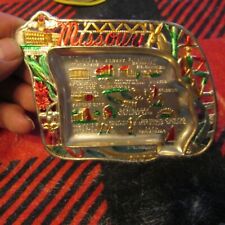 Vintage colorful metal souvenir coin tray Missouri picture