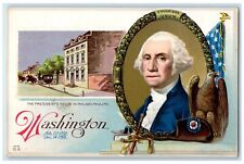 c1910's George Washington President House In Philadelphia PA Embossed Postcard picture